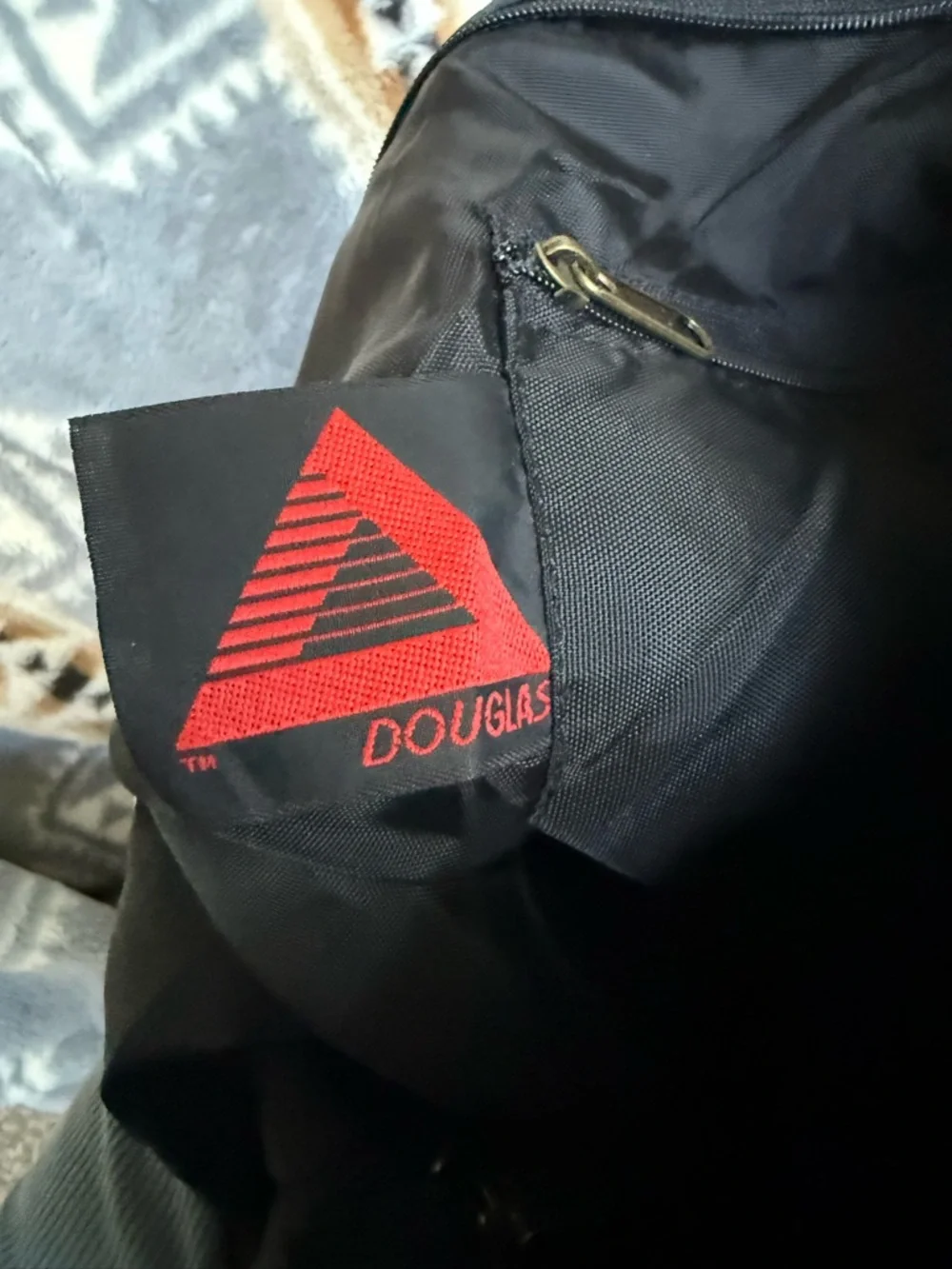 Vintage Douglas Cowboy Boot Pattern Sling Backpack